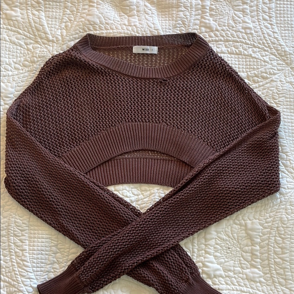 Windsor Chocolate Knit Crew Neck Sweater